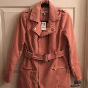 Charlotte Russe light Pink Belted Coat